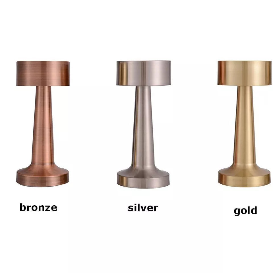 Usb charging iron table lamp, three level dimming, bar restaurant coffee shop led table lamp, bedroom dimming led night light
