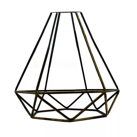 Vintage ceiling lightshade with open bulb design

