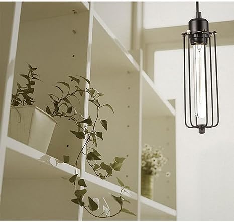 Long-shaped pendant lightshade with industrial design


