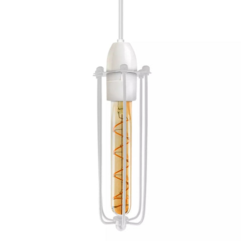 Vintage ceiling lightshade with open bulb design

