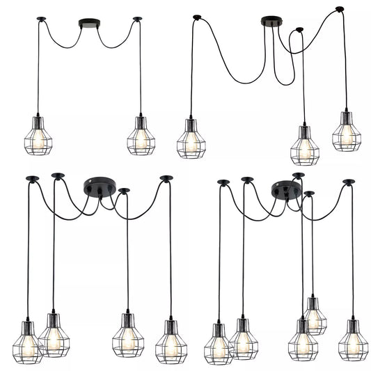 Vintage Ceiling Pendant Light Modern Industrial Hanging Retro Lamp Spider Lights