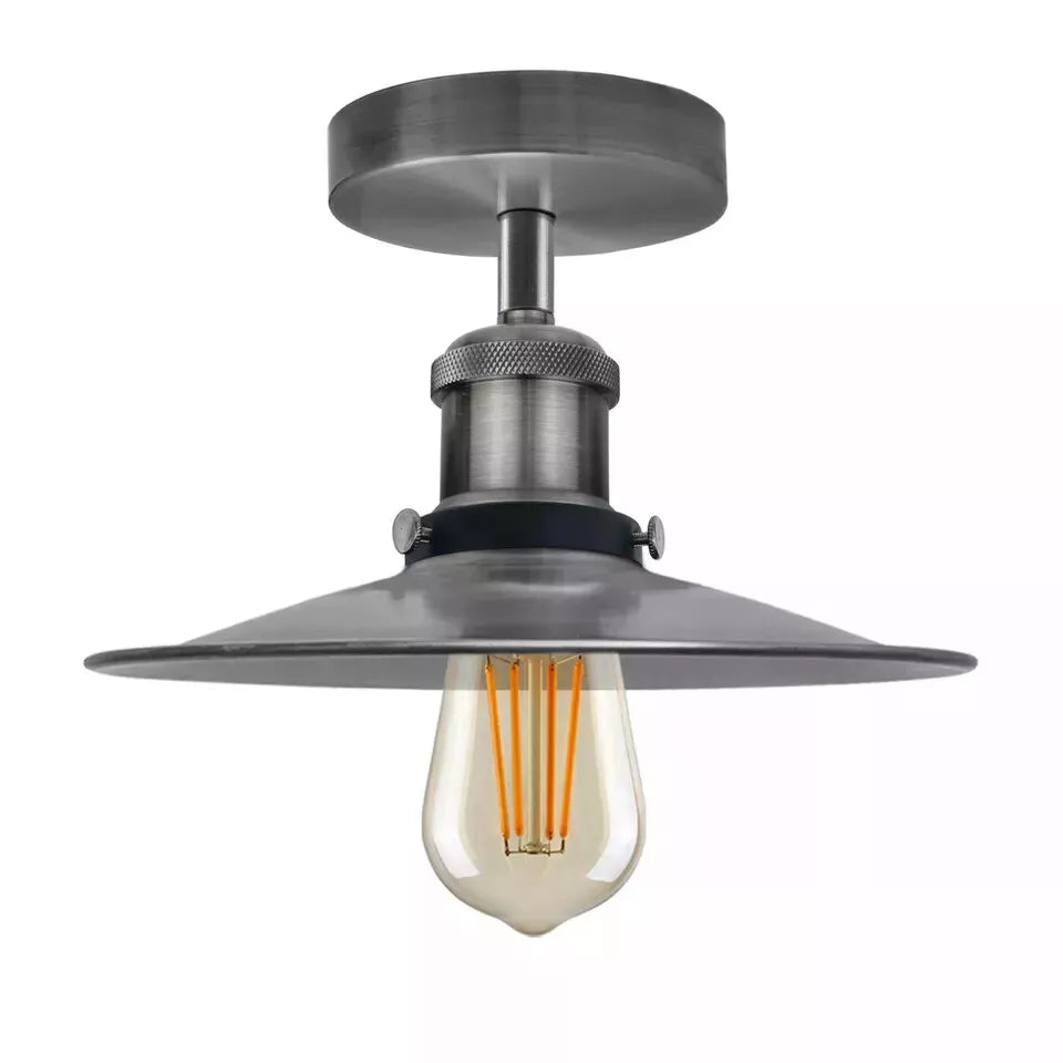 Retro Flush Mount Light for Industrial Interiors

