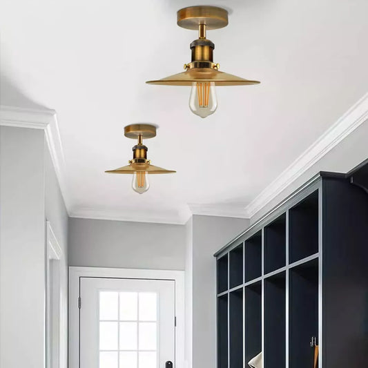 Retro Ceiling Lamp with E27 Bulb Compatibility

