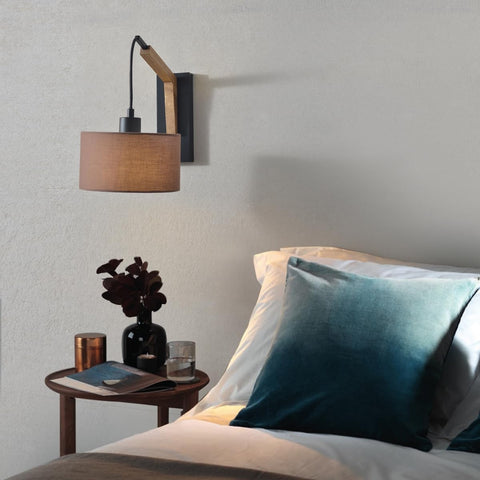 Vintage wooden wall light

