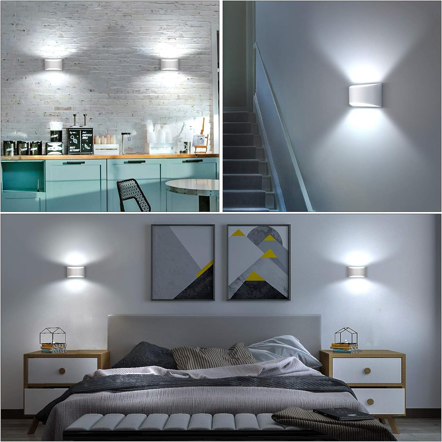 Wall-mounted dimmable LED lamp

