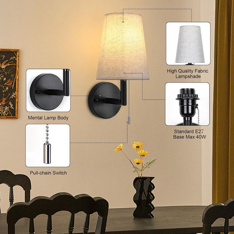 Wall-mounted lamp with detailed components on a beige wall background