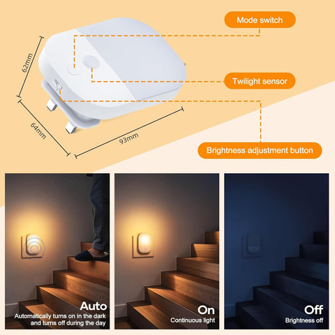 Wall-mounted light fixture with dimensions and features on a beige background