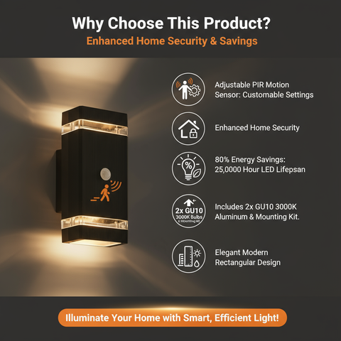 Wall-mounted light fixture with features highlighted on a dark background