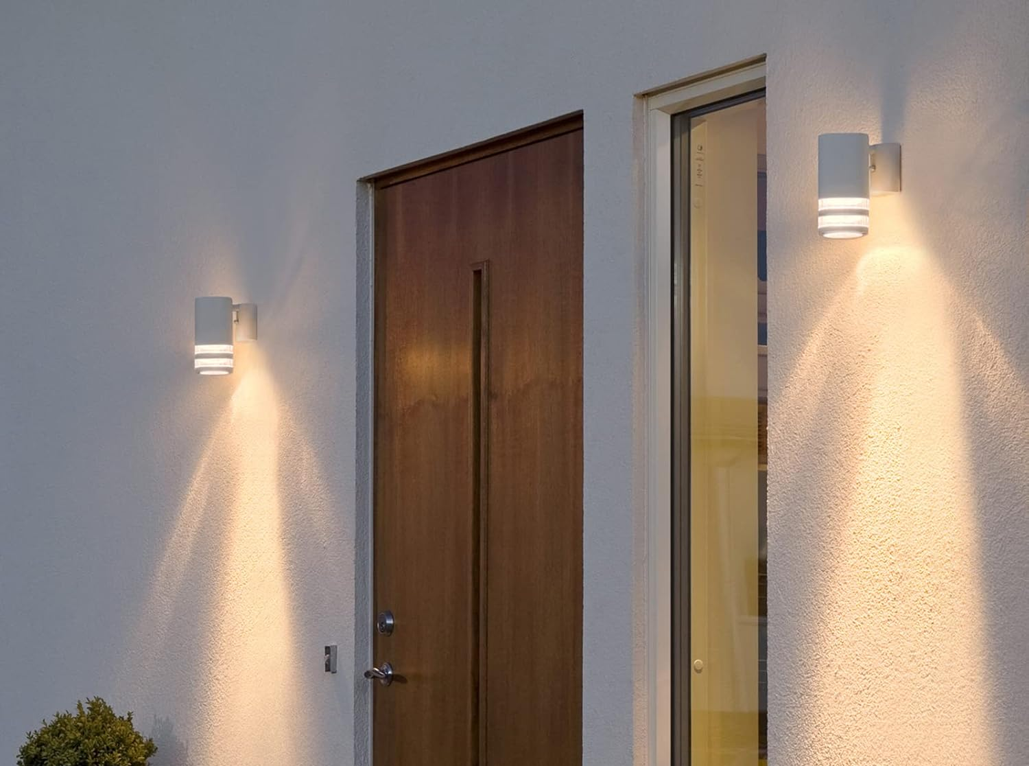 Wall Light Double Down Outdoor Wall Light Mains Powered 35 W GU10 Max Wall Lamp White
