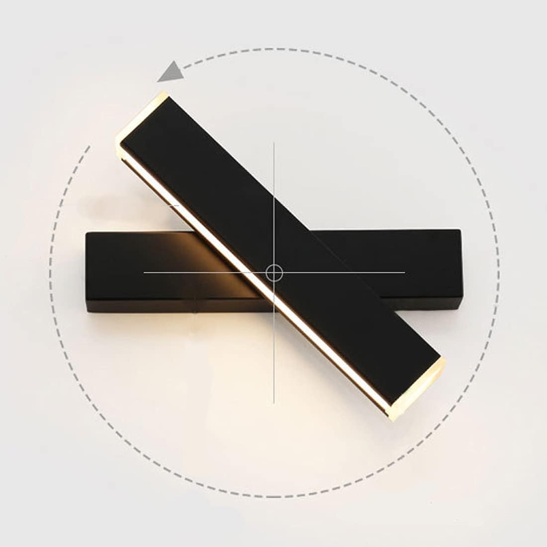 Easy-to-install LED wall light mounted on a staircase wall