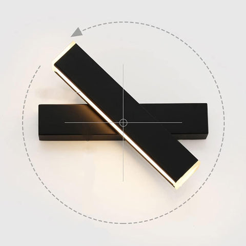 Easy-to-install LED wall light mounted on a staircase wall