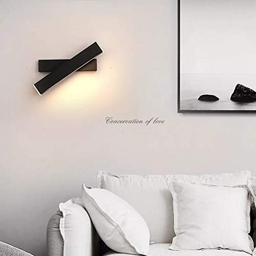 Wall Light Modern Indoor Bright LED Wall Sconce Lamps Adjustable 350° Angle 3000K Lighting Fixture Fit for Hallway Stairs Hotels Bedside Living Room (12W Warm White)