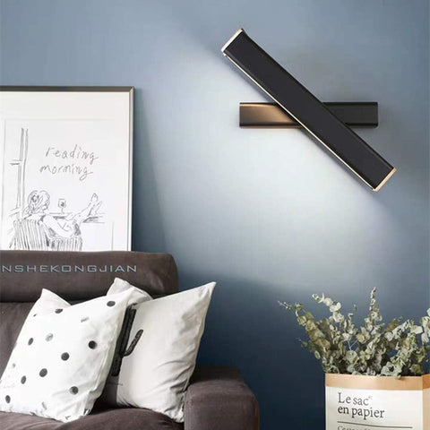 Close-up of high-quality aluminum LED wall light with sleek finish