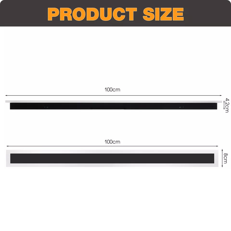 Wall Lights, LED Interior Wall Light Warm White On and Off Wall Light Aluminium Living Room Long Wall Lighting for Living Room Bedroom / Black
