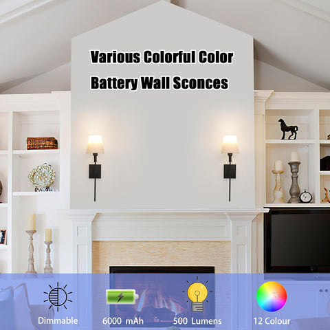 Wall sconces with decorative elements in a home setting