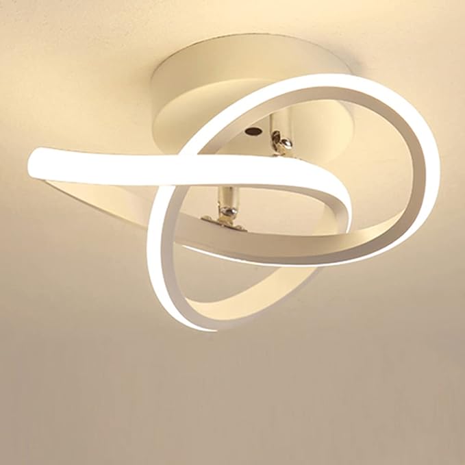 Sleek Black LED Ceiling Lamp for Bedrooms & Hallways – UK

