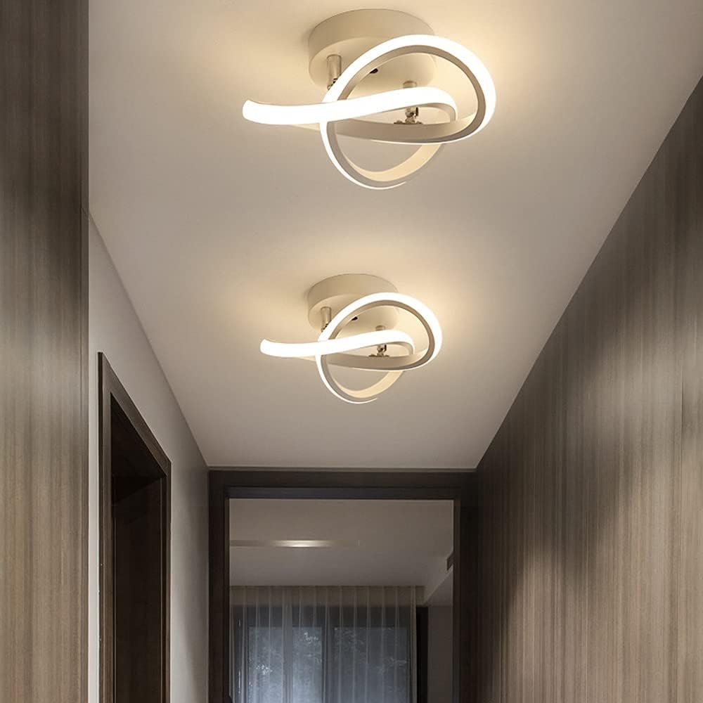 Sleek Black LED Ceiling Lamp for Bedrooms & Hallways – UK

