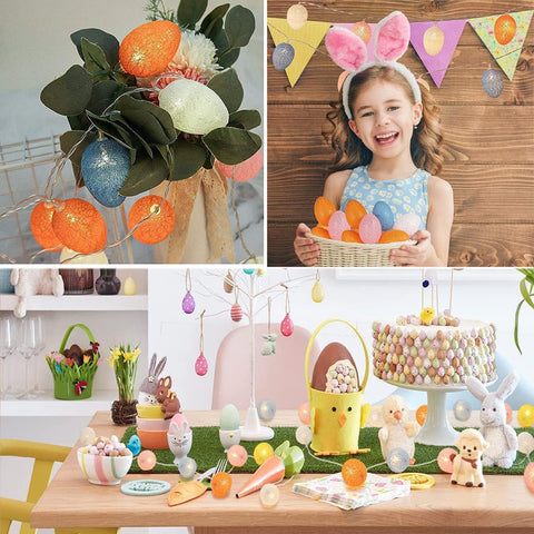 Warm white Easter egg LED lights for seasonal home decoration