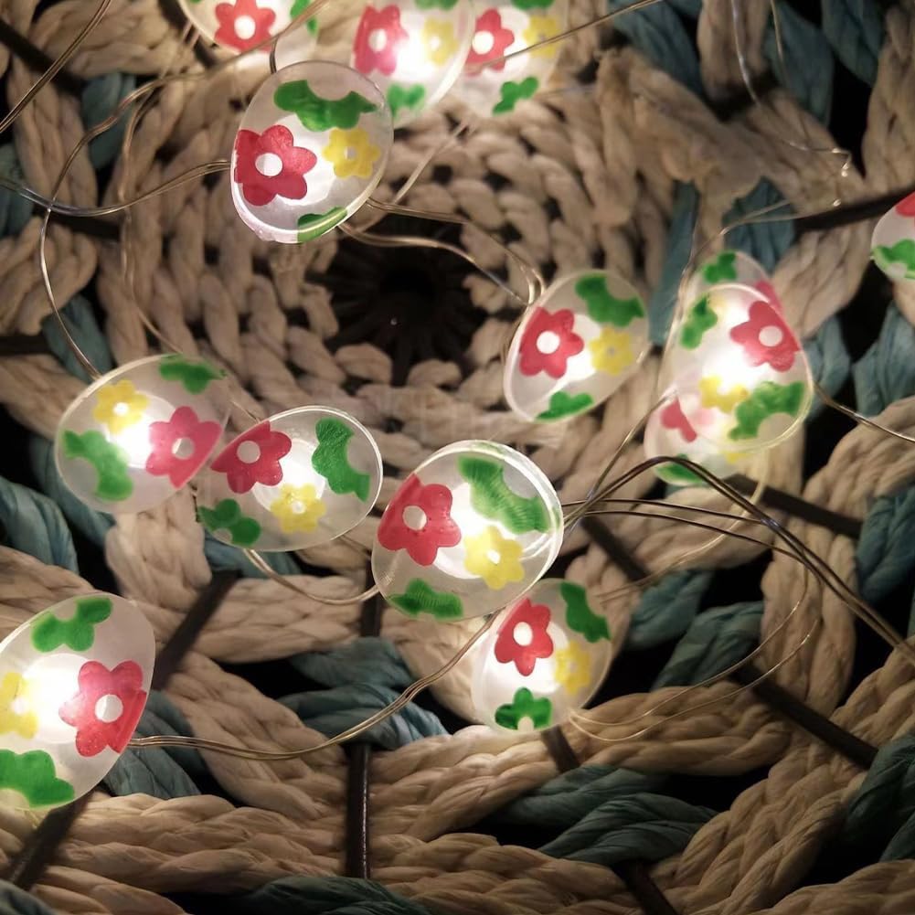 Warm white Easter fairy lights with egg design for spring decoration