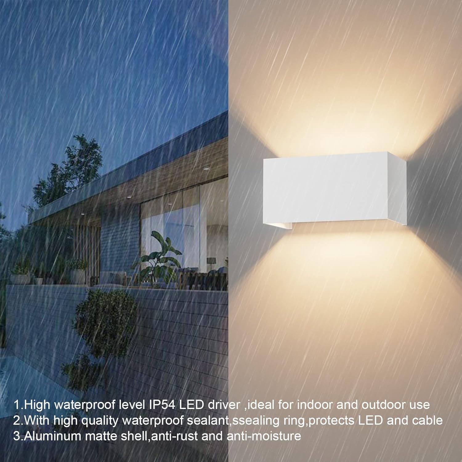 Warm white G9 LED wall lamp

