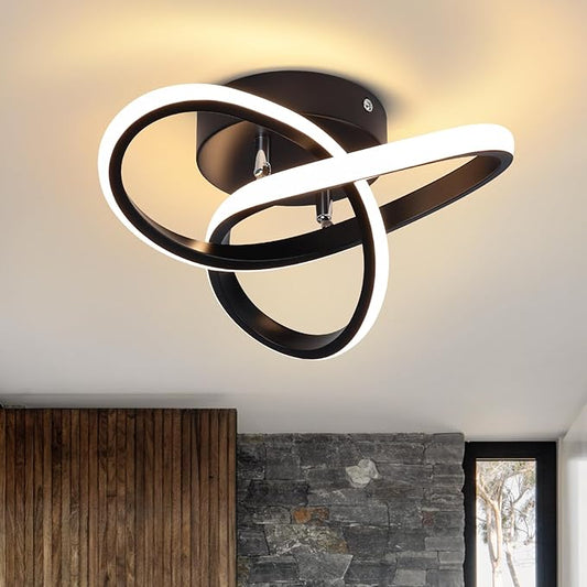 Buy Modern Black LED Flower Ceiling Light in UK - Shop Now!