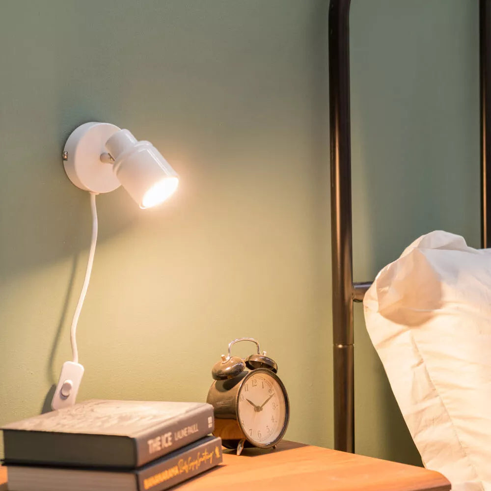 GU10 white spotlight wall-mounted for reading UK

