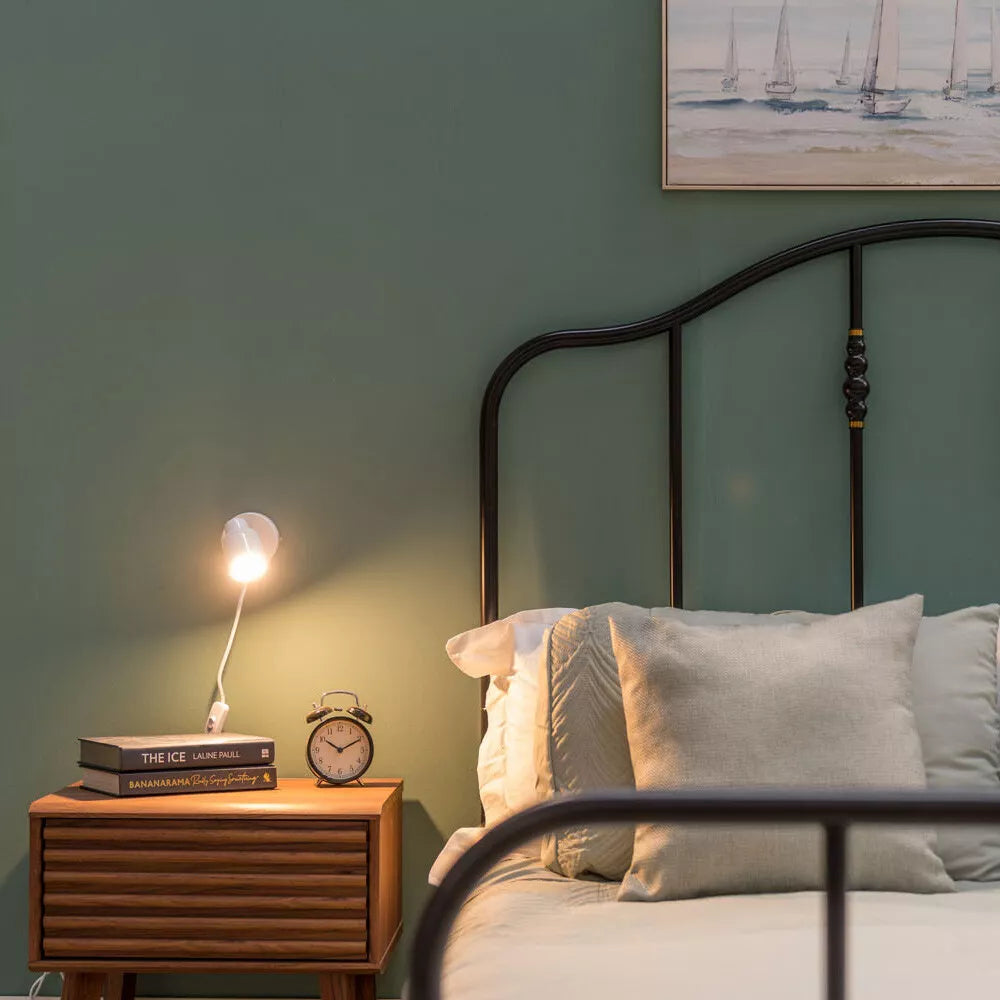 Compact plug-in wall light for bedrooms UK

