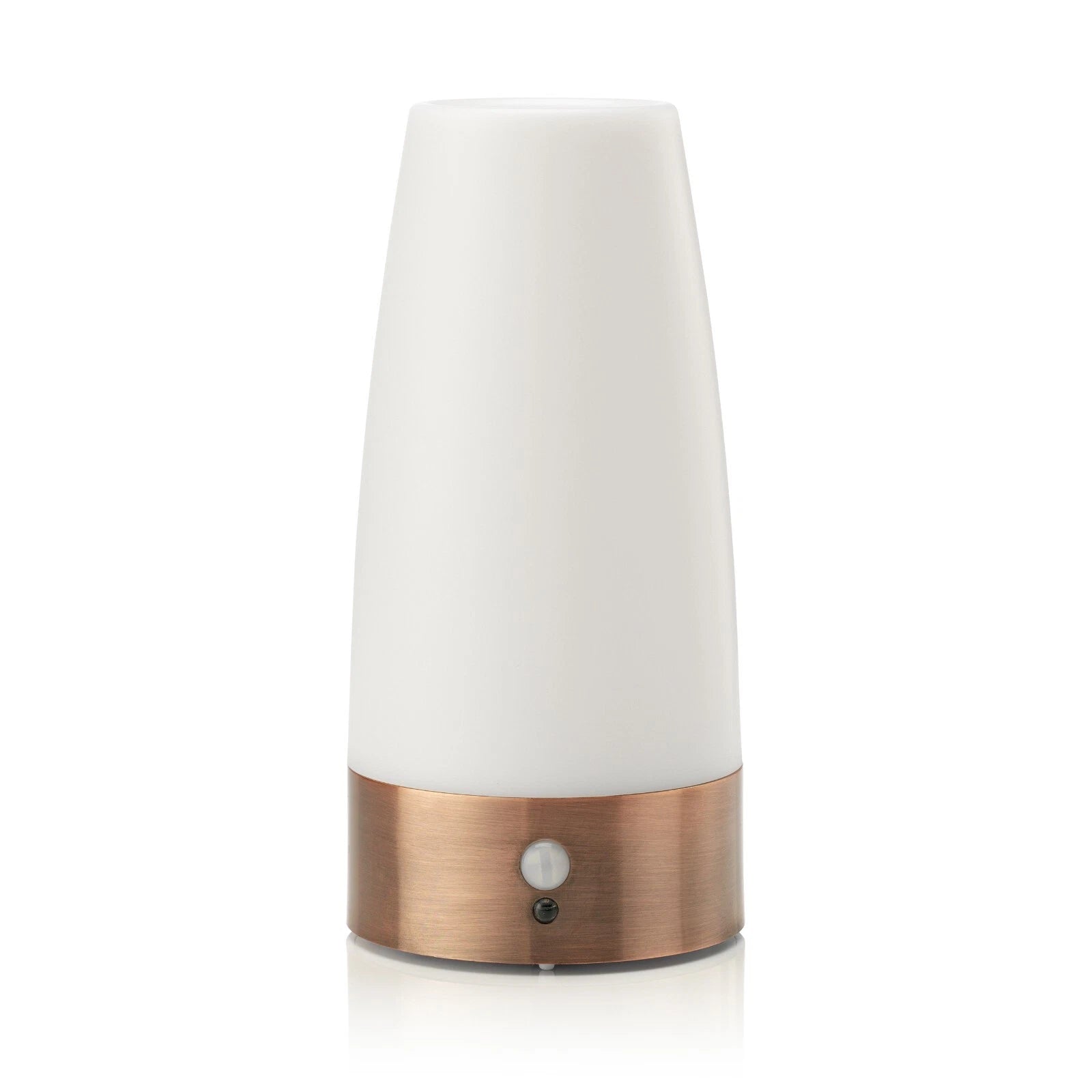 White and bronze night light on a white background
