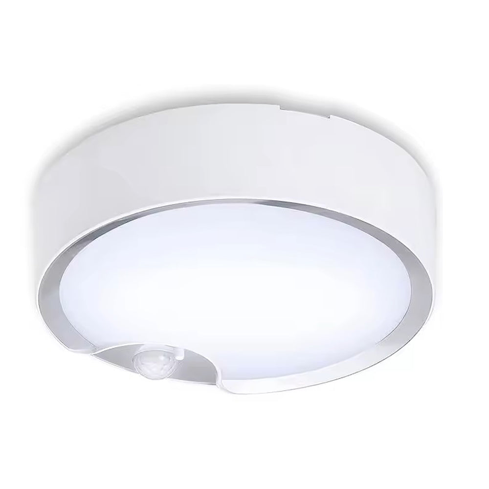 White ceiling light fixture on a white background