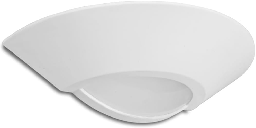 White ceramic plate on a white background