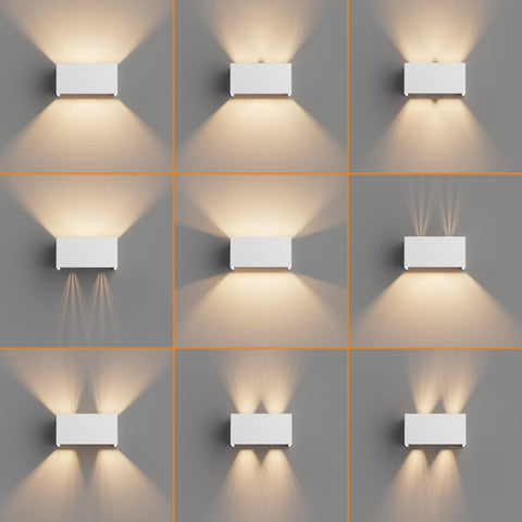 White up and down LED wall light fixture


