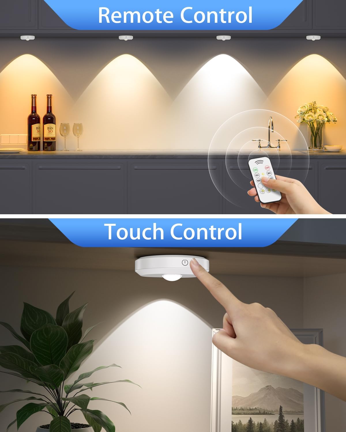 Wireless LED stick-on light

