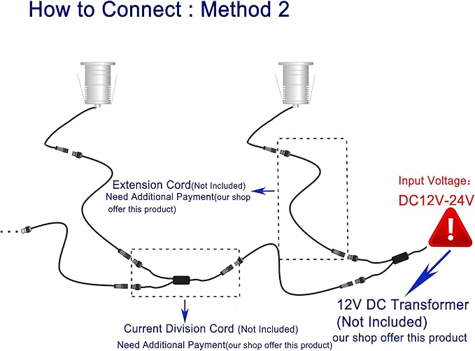 Wiring diagram for connecting electronic components with text indicating additional payment required.