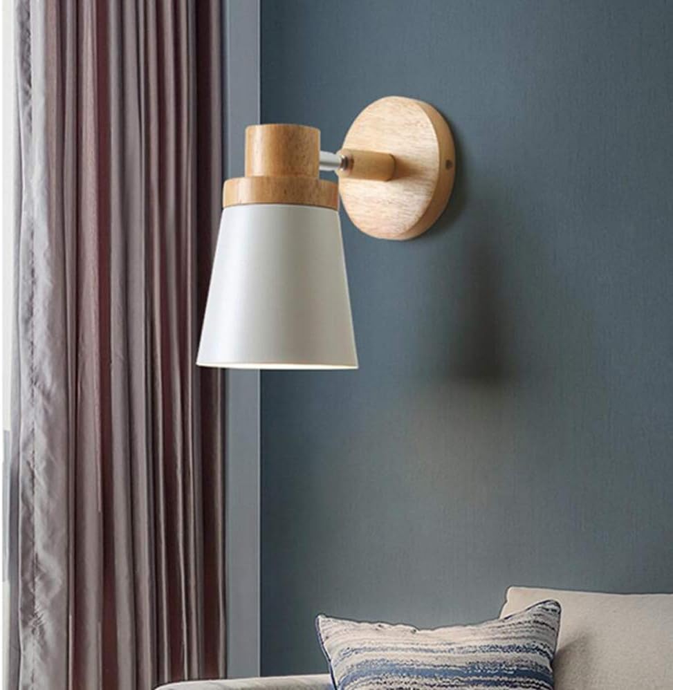 Easy-to-install wooden wall light with included mounting hardware