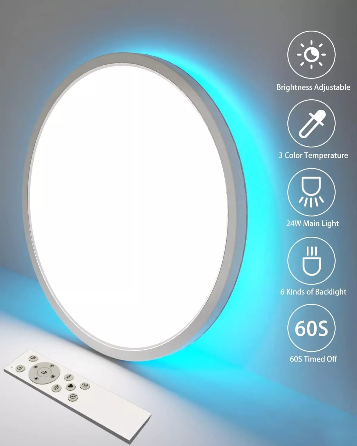 Flush Mount round LED Ceiling Light – Modern & Energy-Efficient