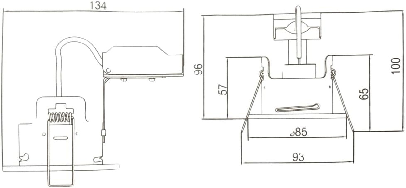 8 Pack - Brushed Chrome IP65 Bathroom & Shower Fire Rated Twist Lock GU10 Recessed Downlight | Air Flow Open Back | 68Mm Cut Out | 240V Class 2 Double Insulated | Push Fit Terminals | Outdoor
