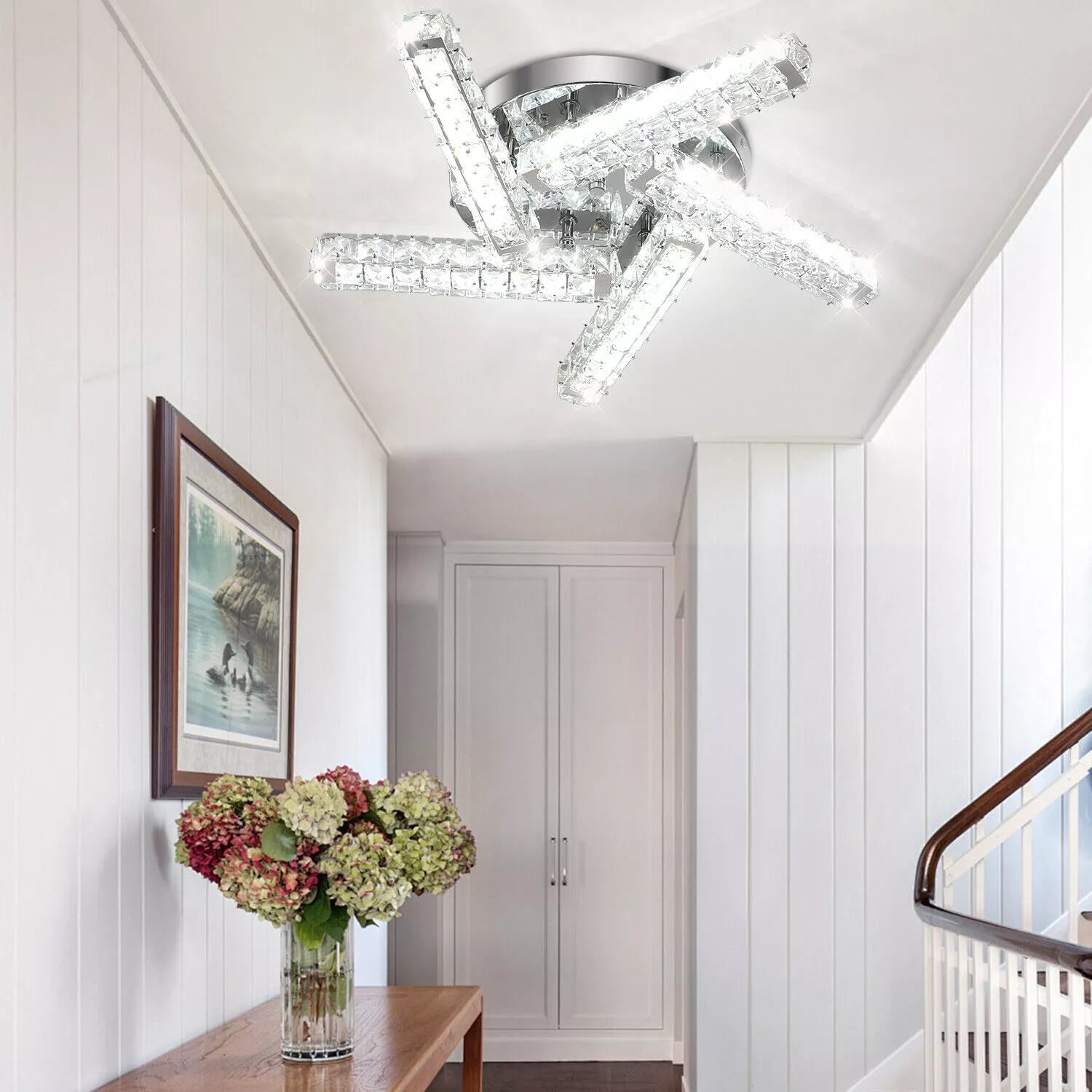 LED Crystal Ceiling Light – Modern Minimalist Lamp