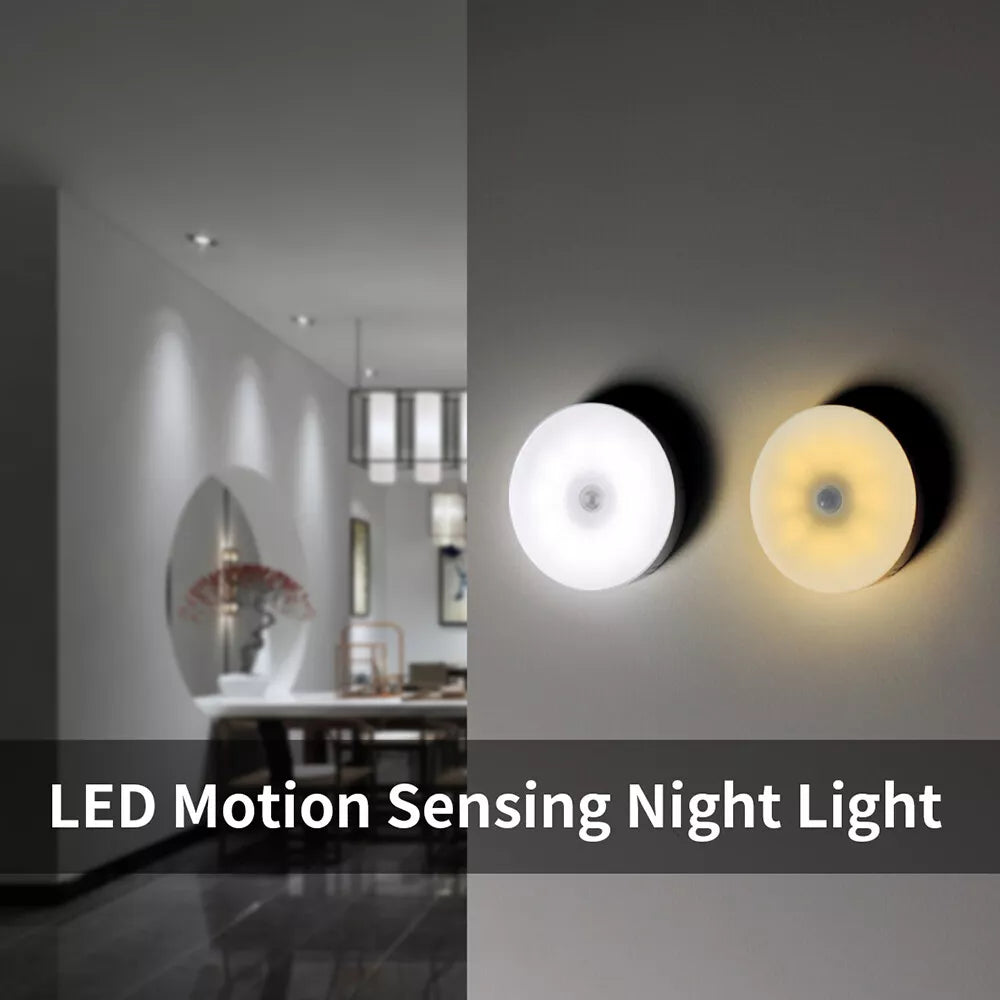8 LED PIR Motion Sensor Night Light – Battery Stick-On Light