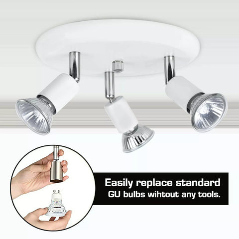 3-Way Modern GU10 Ceiling Spotlight