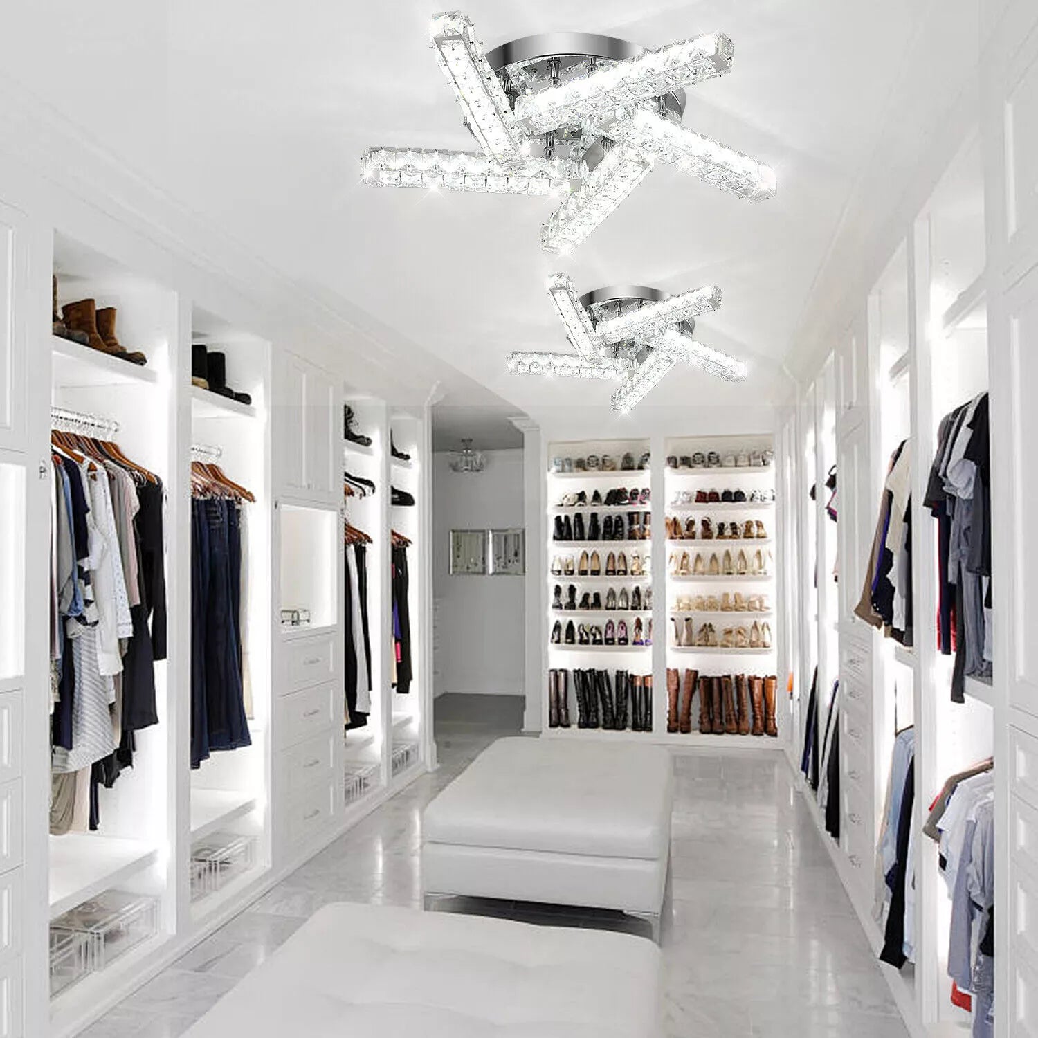 LED Crystal Ceiling Light – Modern Minimalist Lamp