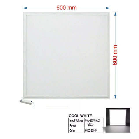 48W LED Recessed Ceiling Light – 600X600Mm Flat Panel – 6500K Daylight