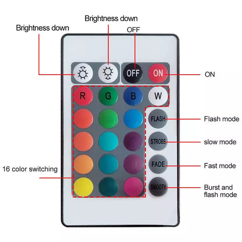 LED RGB Crystal Table Lamp – 16 Colour Modes – Remote Control – USB Rechargeable