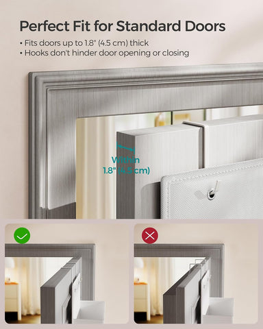 Over-Door Storage Organiser, Wardrobe Storage, 4 Pockets