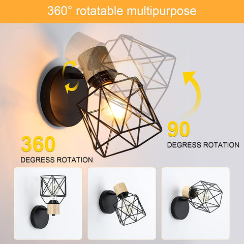adjustable E27 indoor wall light

