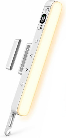42Cm Makeup Light for Mirror,Dimmable Cordless Vanity Light,2Pk | Rechargeable Stick-On Lights, Dressing Lights with Battery Display,Foldaway Hook, 5 CCT & Dimmable,10/30 Min Timer, 2PK