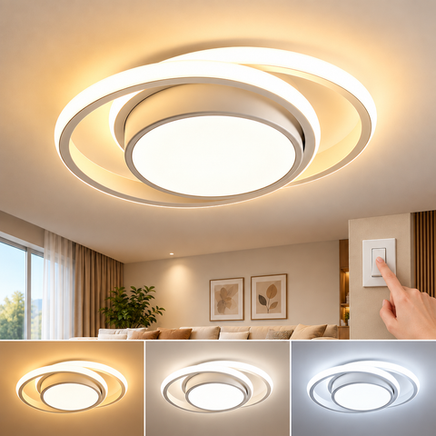 Ceiling Lights, Modern LED Ceiling Lights 32W 2350lm, Warm White 3000K, Round Ceiling Lighting for Bedroom Hallway Balcony Corridor