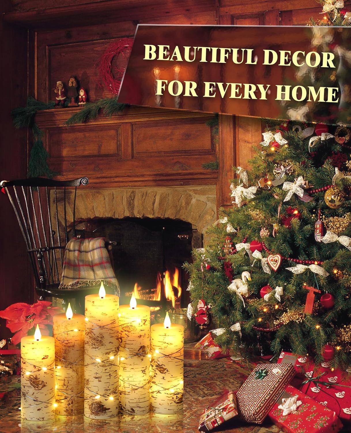 battery operated birch candles