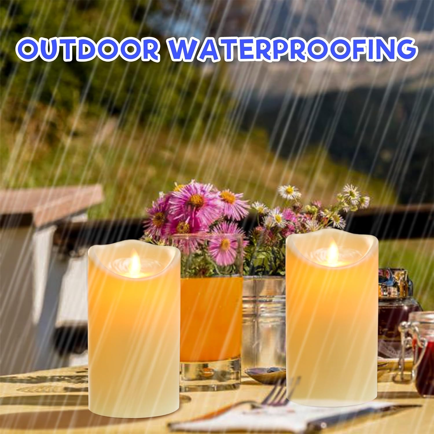 battery operated flickering candle set