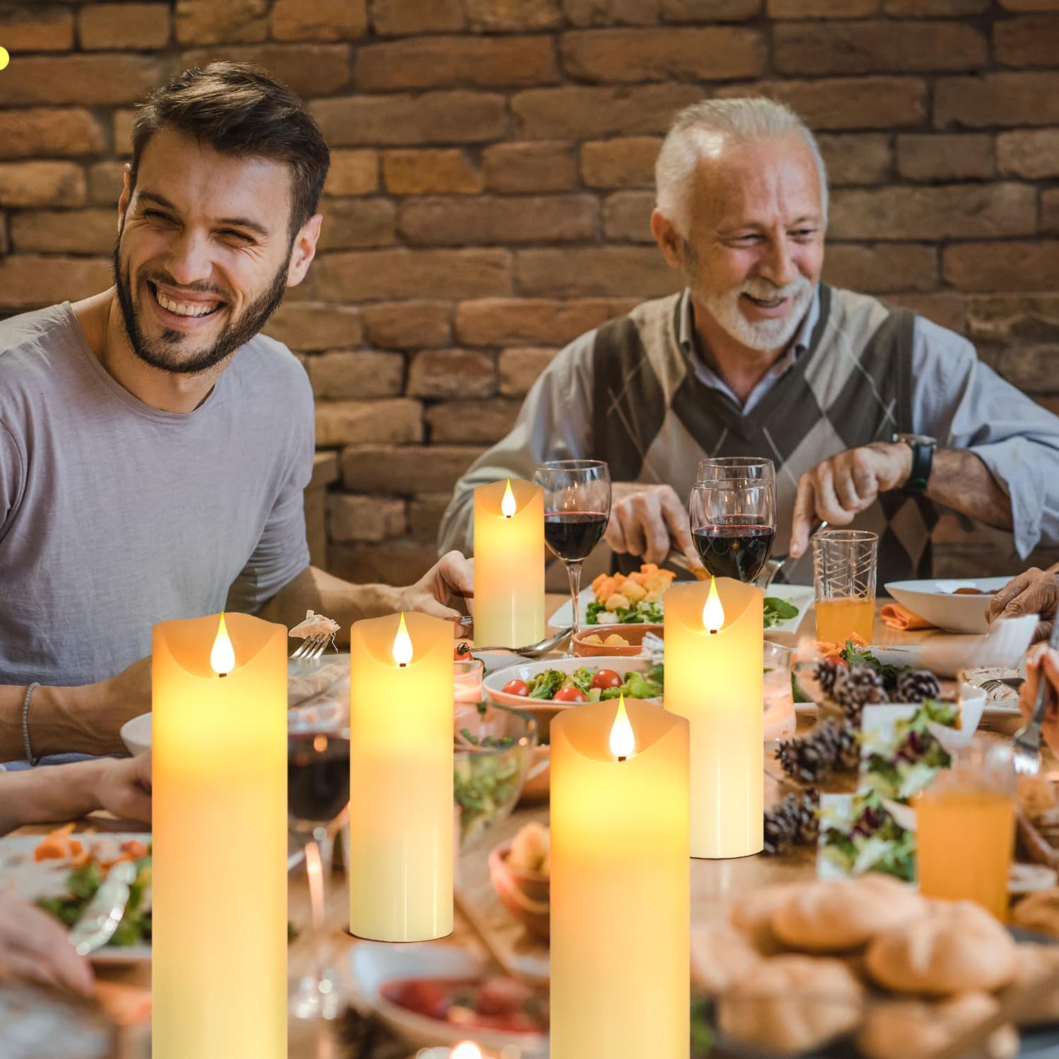battery operated led pillar candles