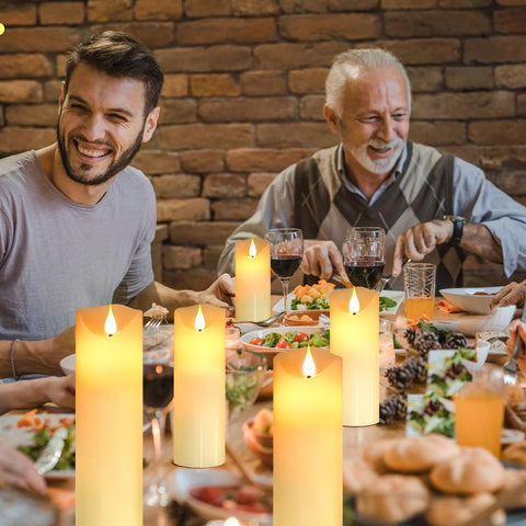 battery operated led pillar candles